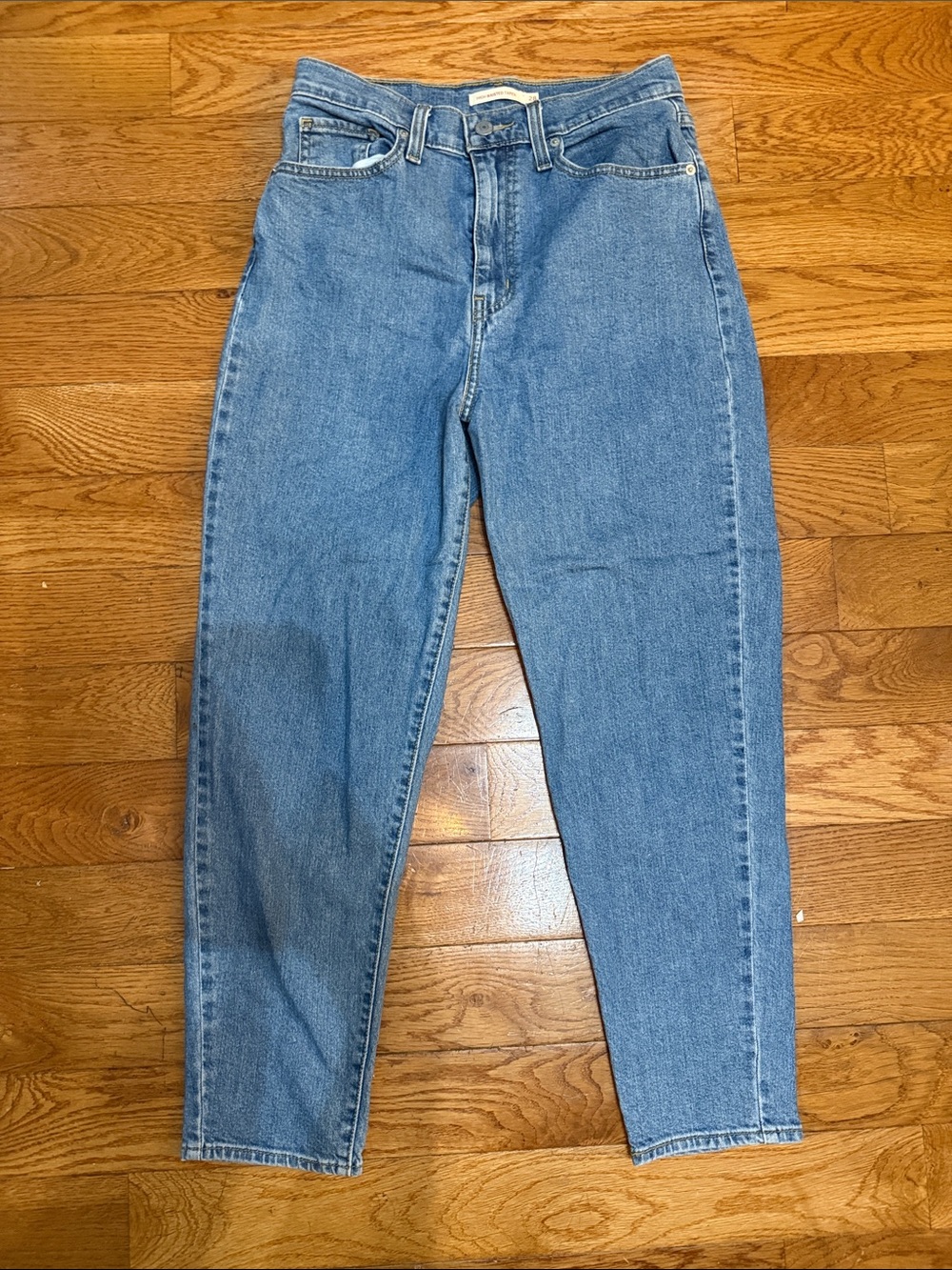 Levi’s Classic High-Rise Tapered Blue Denim Jeans Sz 28